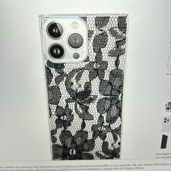 Flaunt Square iPhone 11 case Black lace - Picture 1 of 2